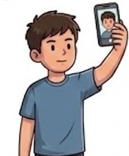Hand-held selfie — rejected